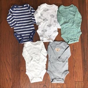 3/$15 Carter’s Long Sleeve Bodysuits size 3 months
